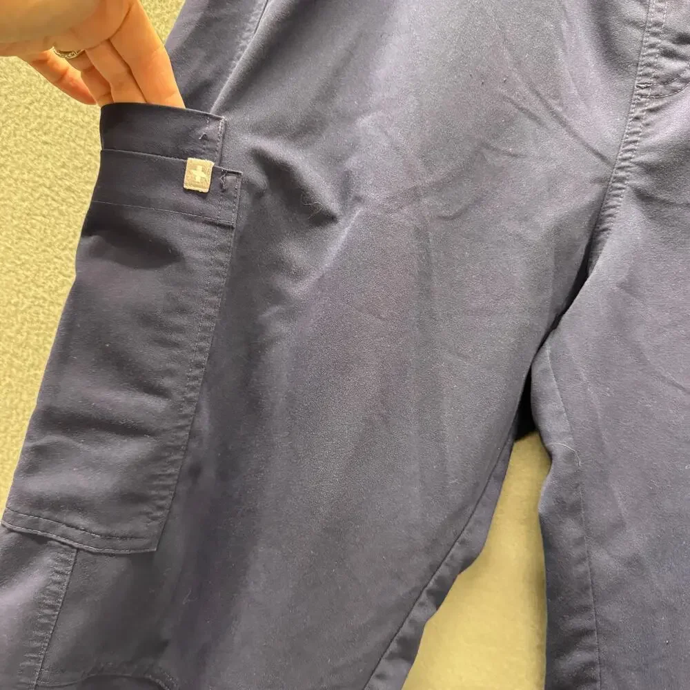 Figs‎ Scrub Pants Mens XL Axim Cargo Drawstring Waist + Pockets Technical